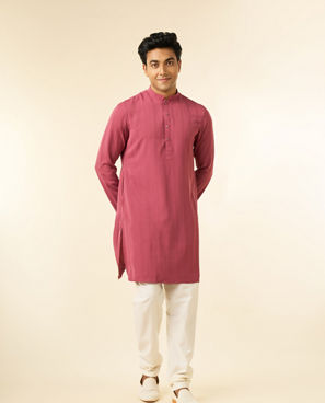 Diwas Men Resplendent Dusty Pink Kurta
