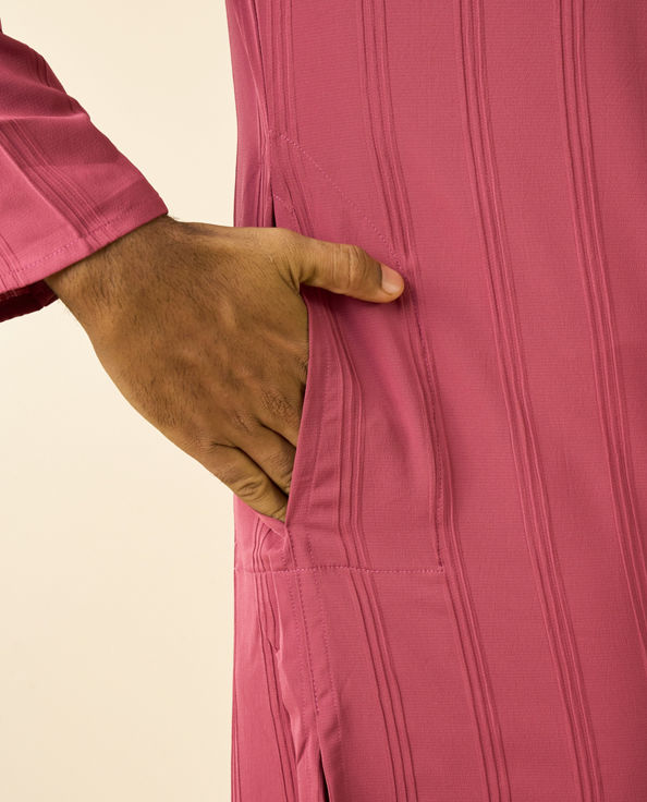 Diwas Men Resplendent Dusty Pink Kurta