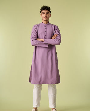 Diwas Men Lilac Reverie Spandex Kurta
