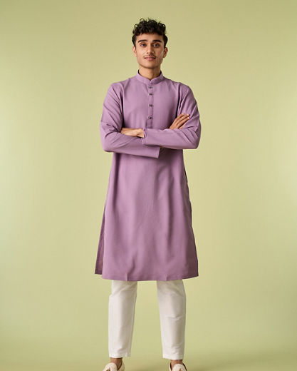 Diwas Men Lilac Reverie Spandex Kurta