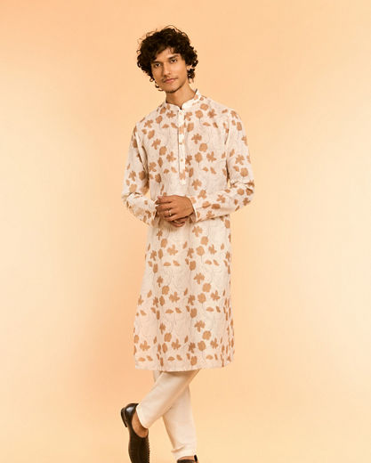 Diwas Men Elegant Cream Kurta