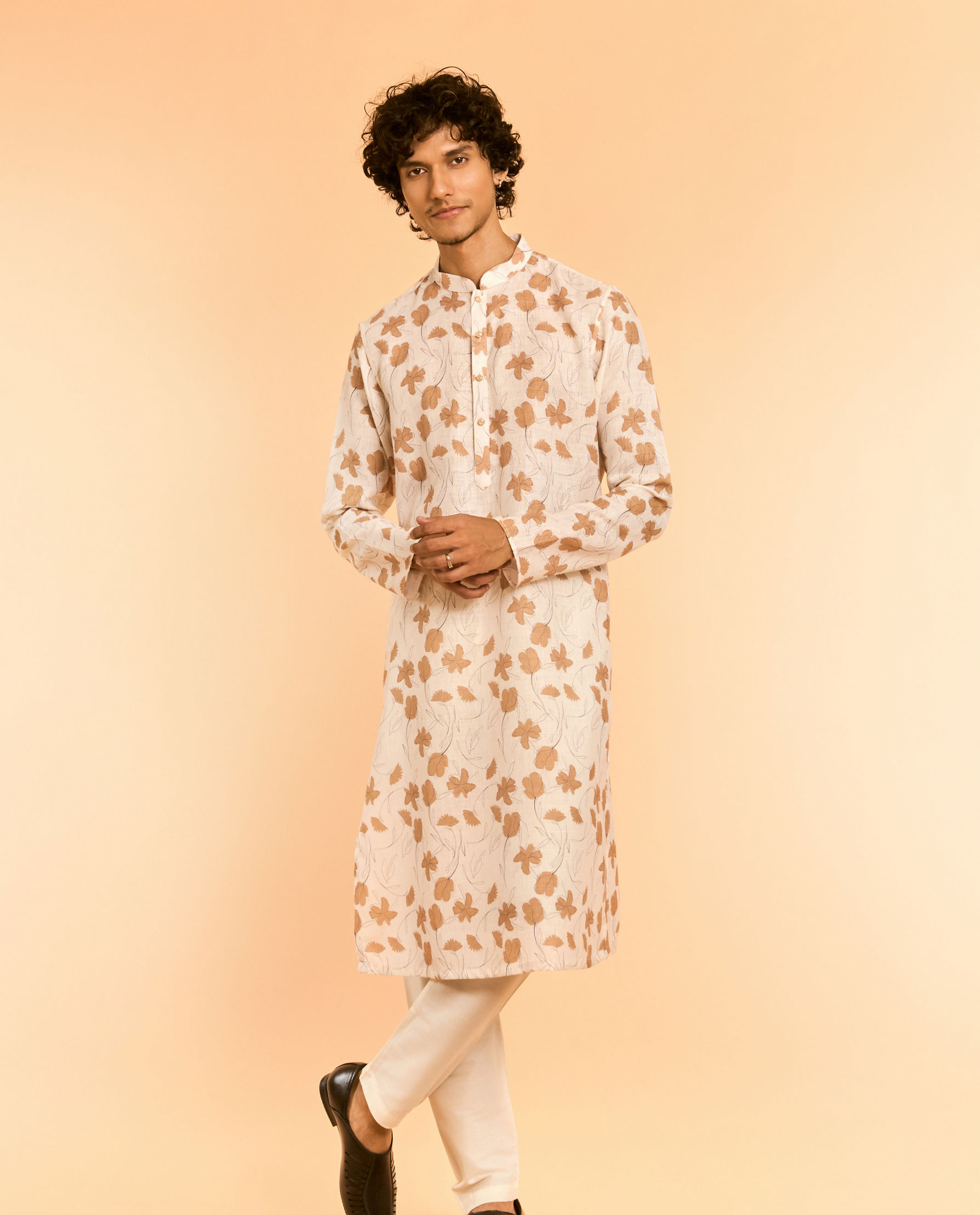 Diwas Men Elegant Cream Kurta