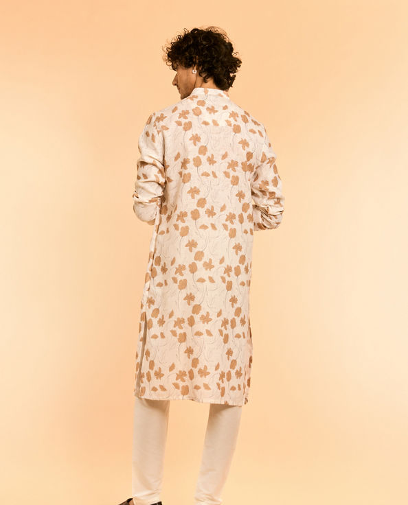 Diwas Men Elegant Cream Kurta
