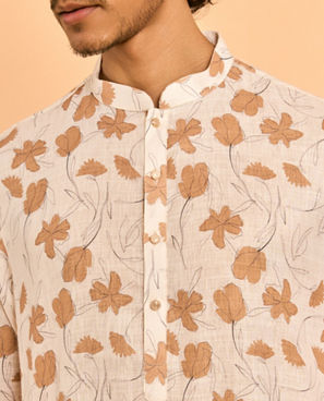 Diwas Men Elegant Cream Kurta