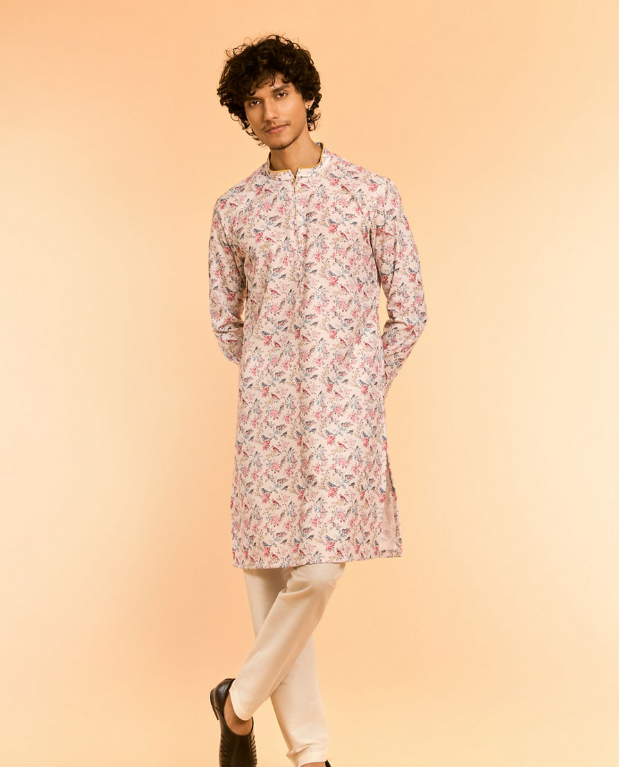 Diwas Men Elegant Warm White Kurta