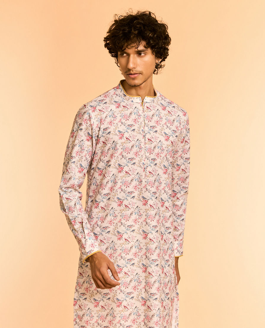 Diwas Men Elegant Warm White Kurta