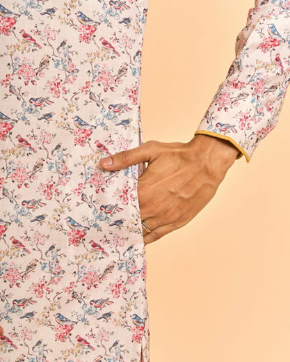 Diwas Men Elegant Warm White Kurta