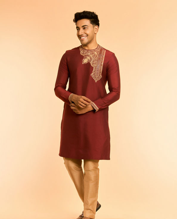 Diwas Men Maroon Radiance Kurta