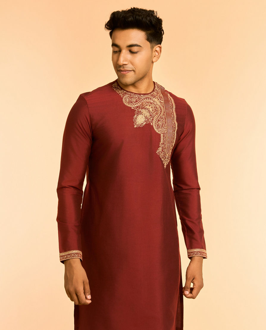 Diwas Men Maroon Radiance Kurta