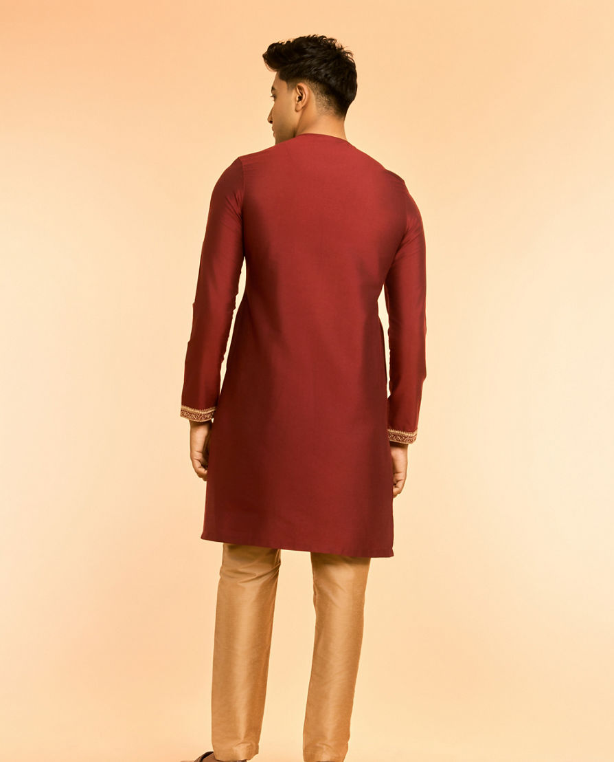 Diwas Men Maroon Radiance Kurta