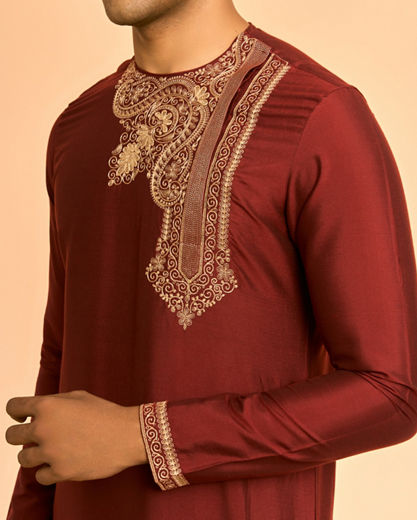 Diwas Men Maroon Radiance Kurta