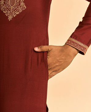 Diwas Men Maroon Radiance Kurta