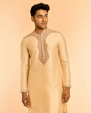 Diwas Men Beige Charm Kurta