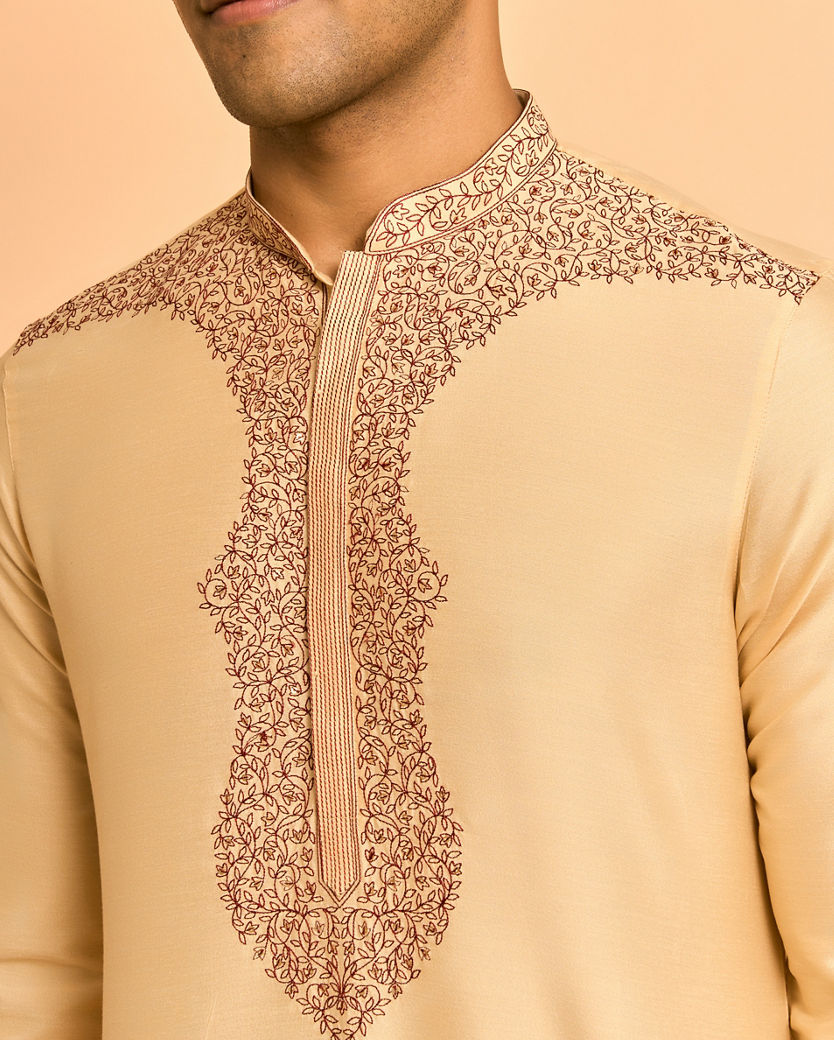 Diwas Men Beige Charm Kurta