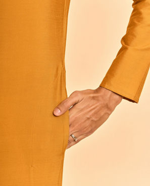 Diwas Men Vibrant Mustard Kurta