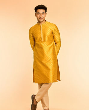 Diwas Men Mustard Mellow Kurta