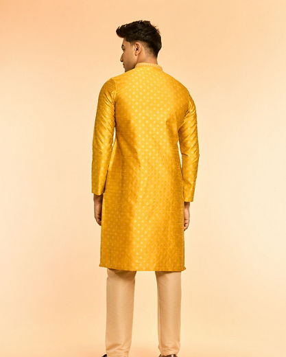Diwas Men Mustard Mellow Kurta