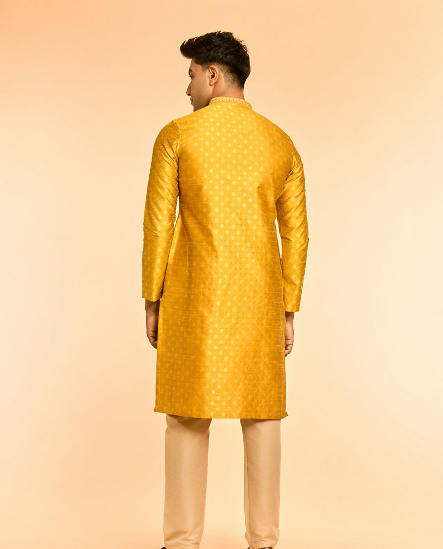 Diwas Men Mustard Mellow Kurta
