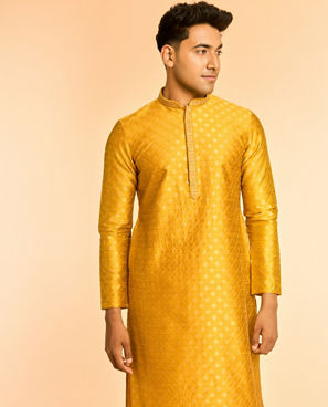 Diwas Men Mustard Mellow Kurta