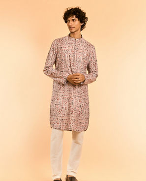 Diwas Men Elegant Beige Cotton Kurta