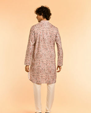 Diwas Men Elegant Beige Cotton Kurta