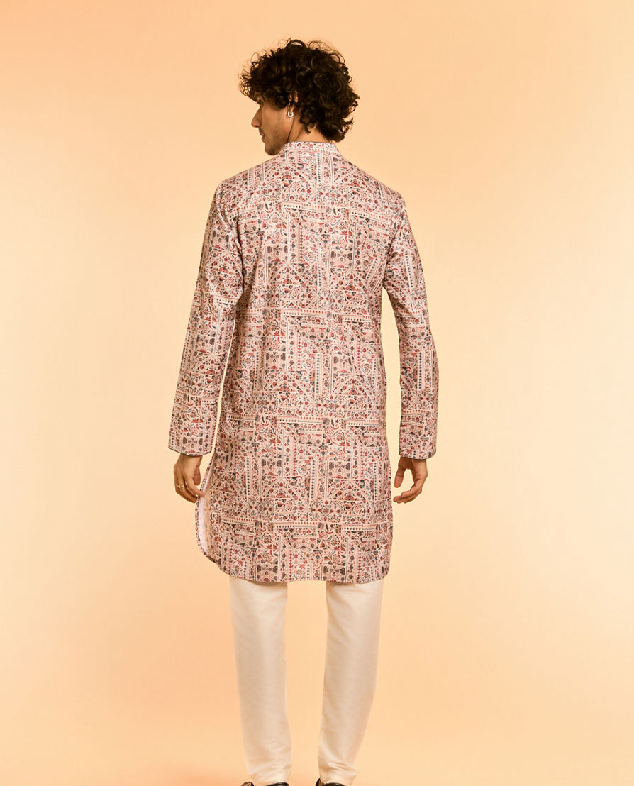 Diwas Men Elegant Beige Cotton Kurta