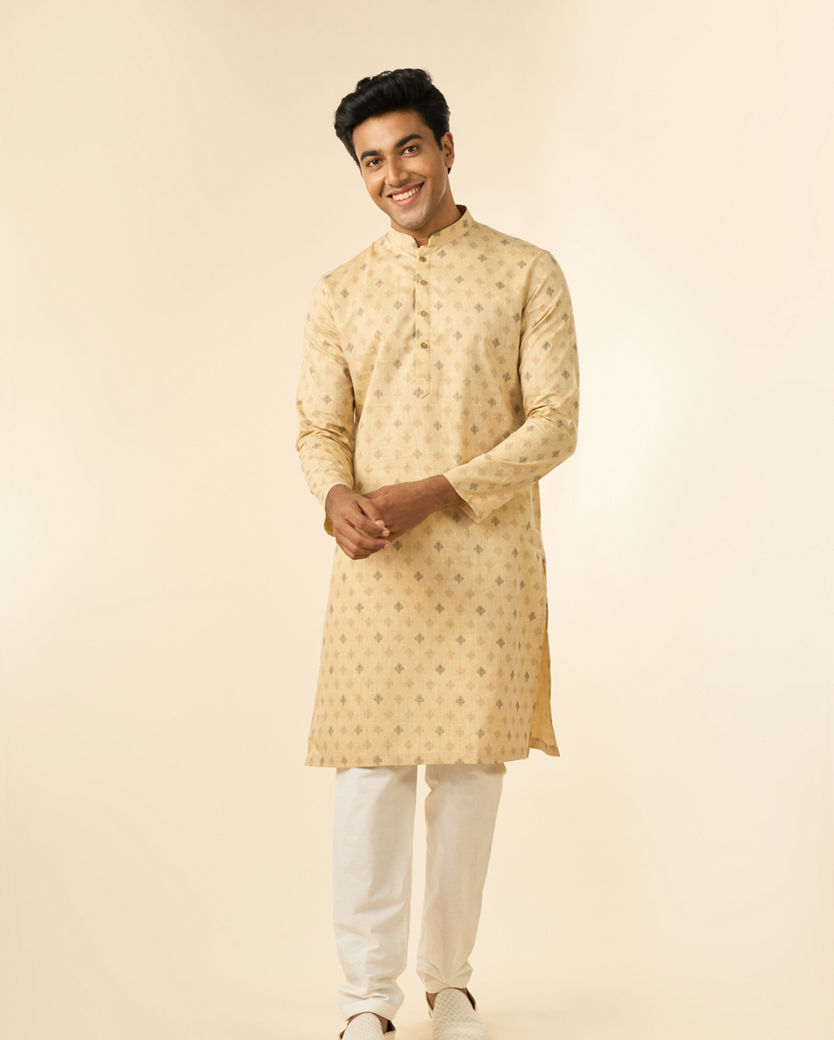 Diwas Men Beige Elegance Men Kurta