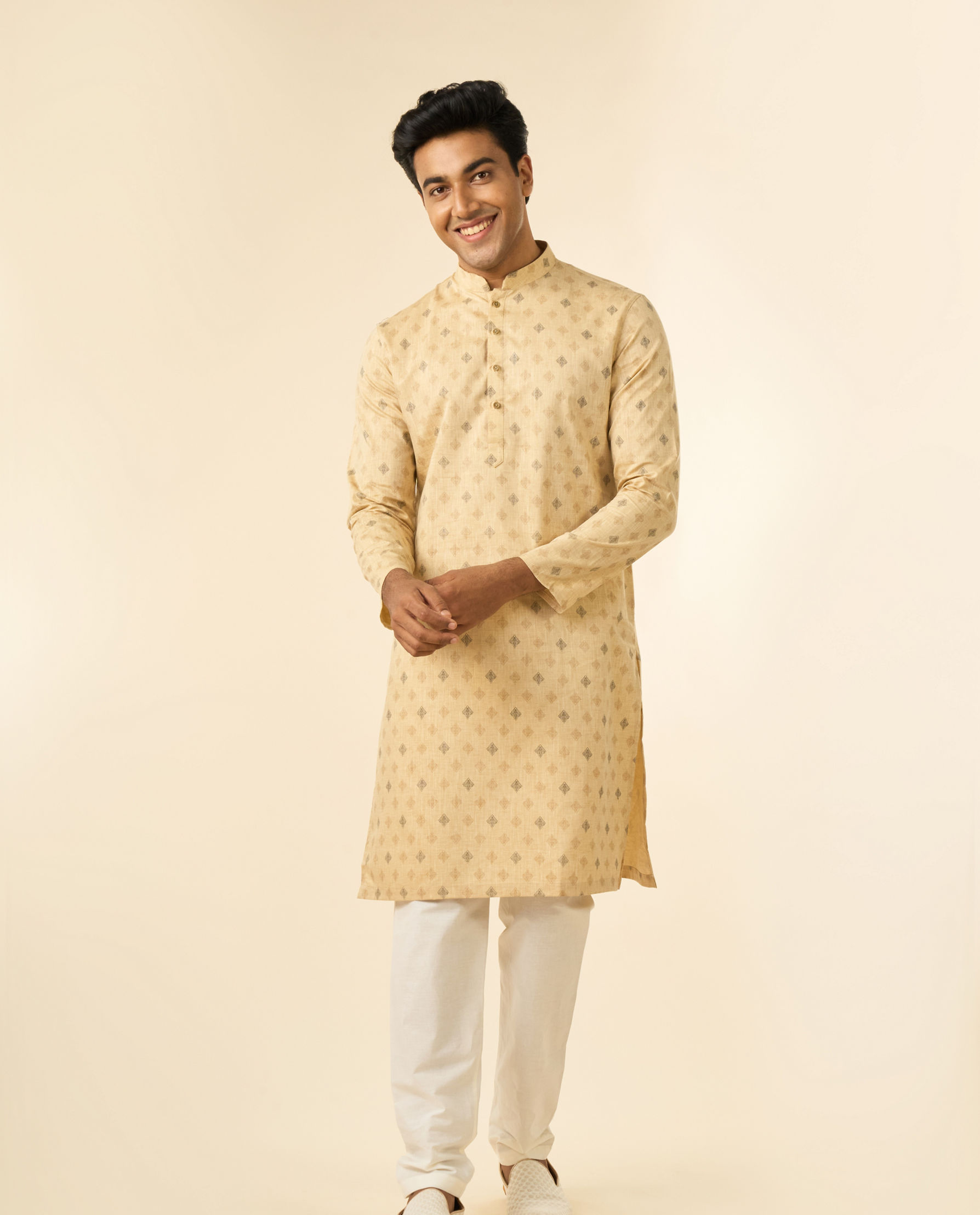 Diwas Men Beige Elegance Men Kurta