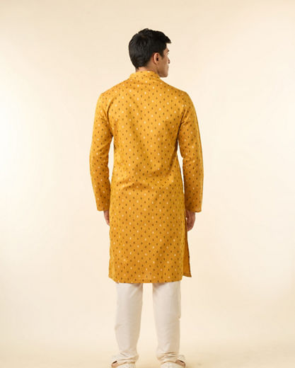 Diwas Men Diwas Mustard Cotton Kurta