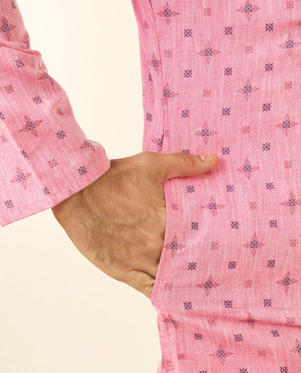 Diwas Men Splendid Pink Kurta