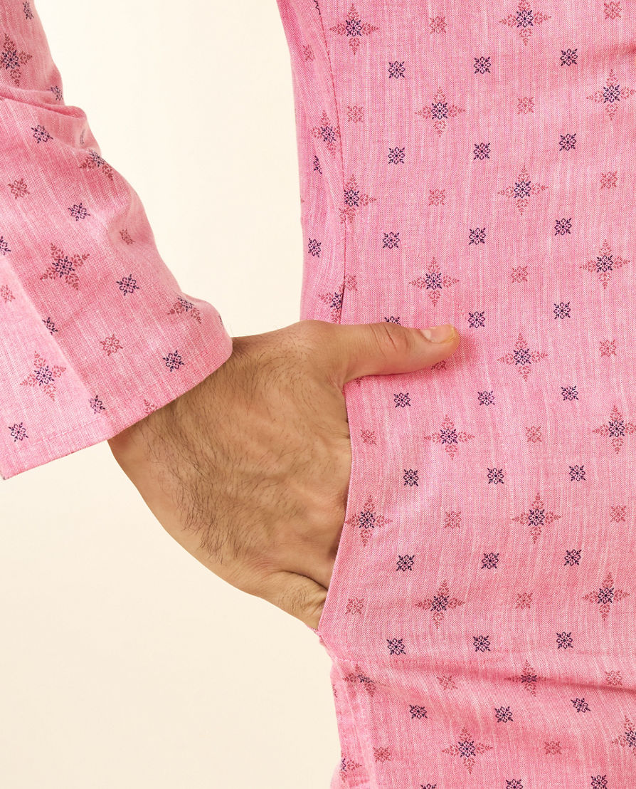 Diwas Men Splendid Pink Kurta