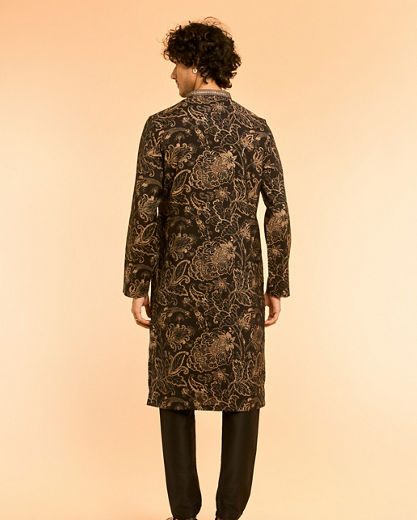 Diwas Men Black Elegance Kurta