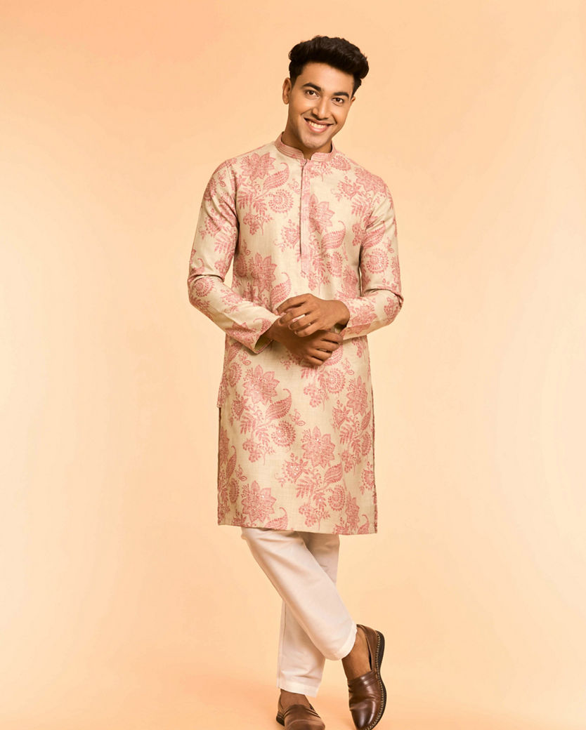 Diwas Men Pista Green Enchantment Kurta