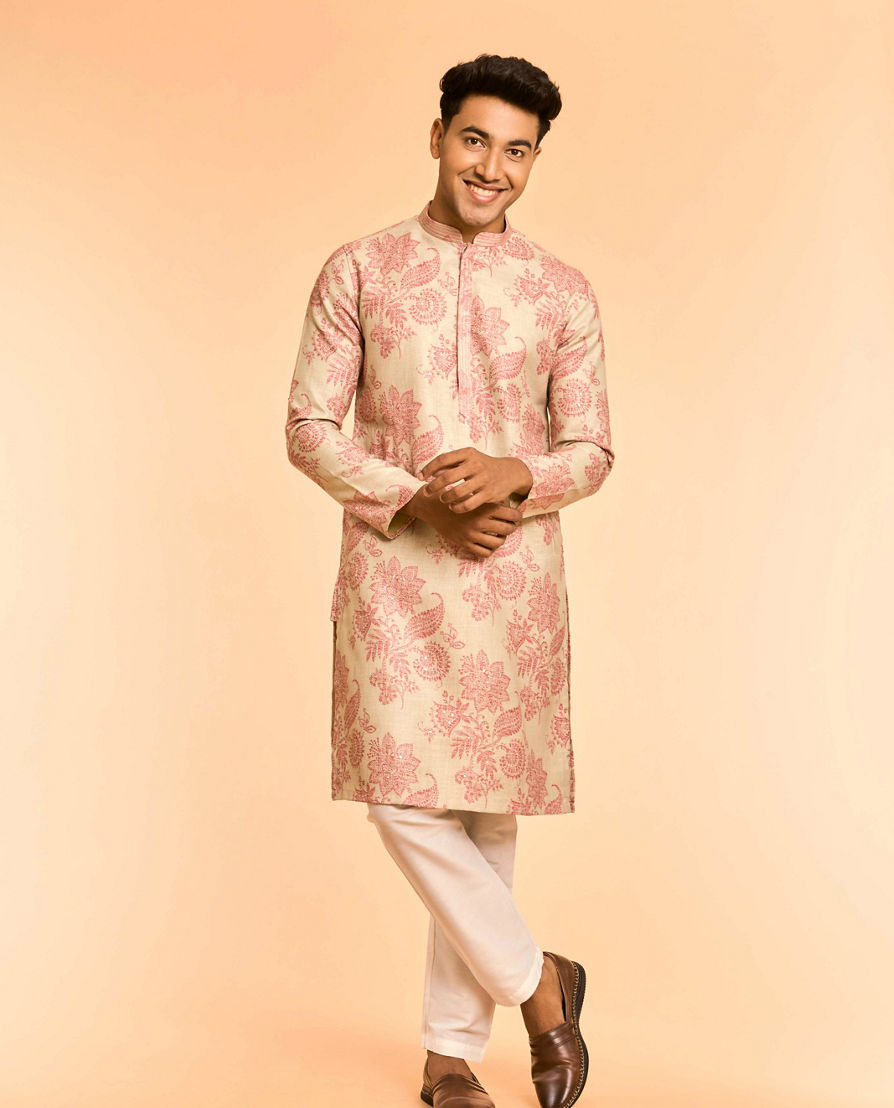 Diwas Men Pista Green Enchantment Kurta