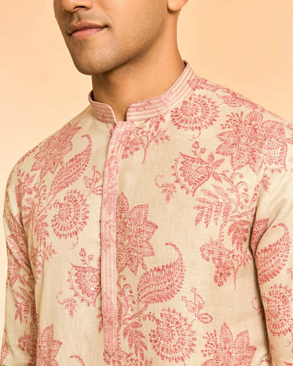 Diwas Men Pista Green Enchantment Kurta