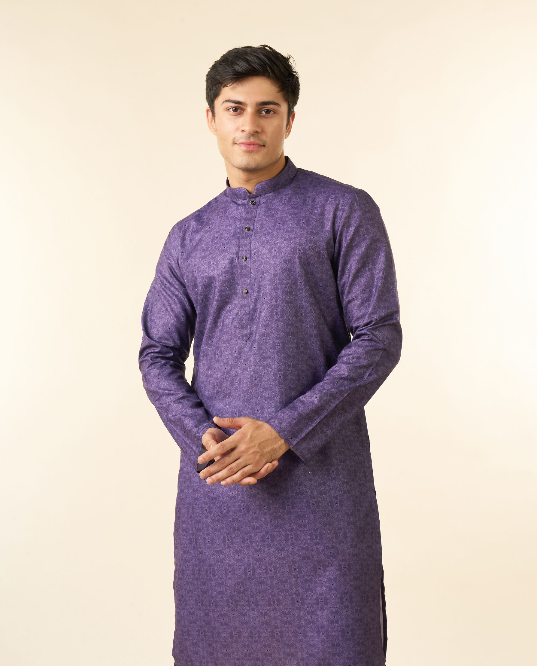 Diwas Men Purple Majesty Festive Kurta