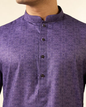 Diwas Men Purple Majesty Festive Kurta