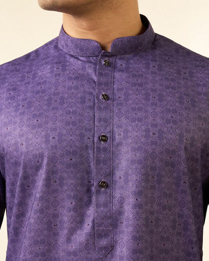 Diwas Men Purple Majesty Festive Kurta