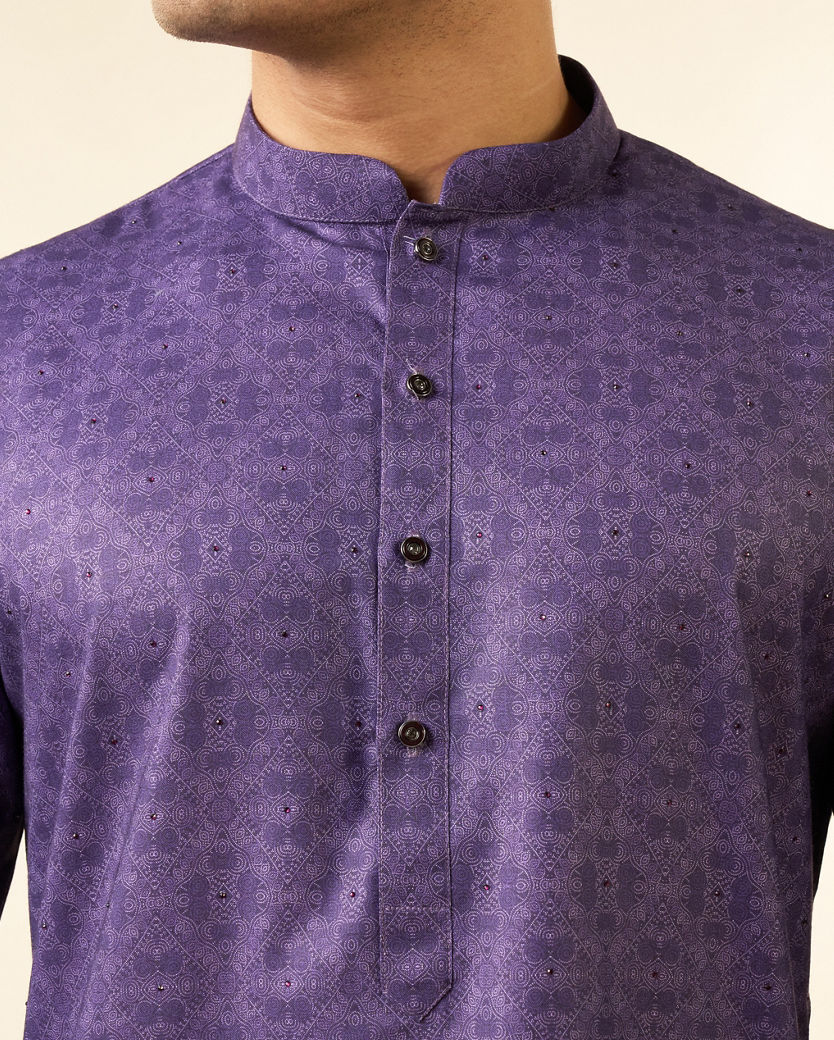 Diwas Men Purple Majesty Festive Kurta