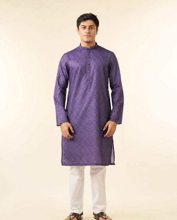Diwas Men Purple Majesty Festive Kurta
