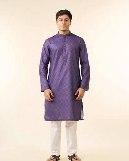 Diwas Men Purple Majesty Festive Kurta