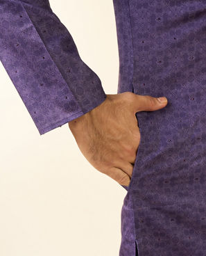 Diwas Men Purple Majesty Festive Kurta