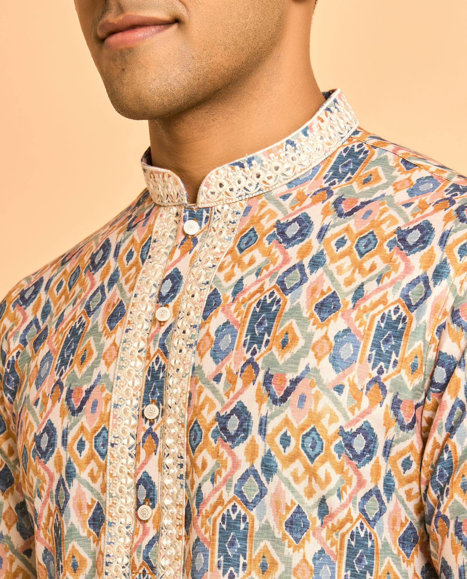 Diwas Men Mustard Blaze Party Kurta