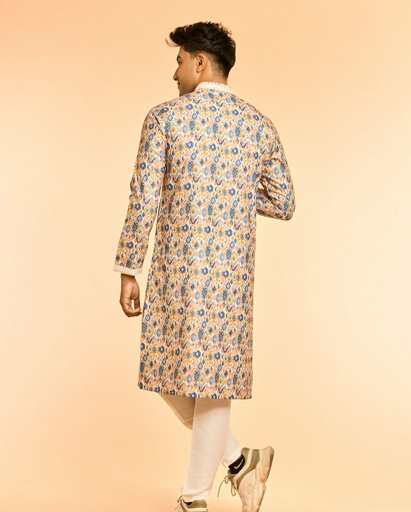 Diwas Men Mustard Blaze Party Kurta
