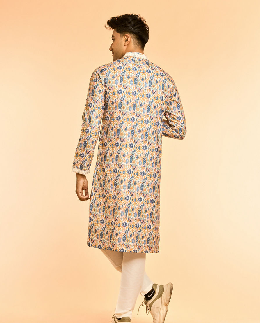 Diwas Men Mustard Blaze Party Kurta