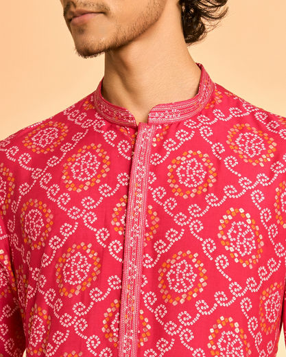 Diwas Men Regal Rani Pink Kurta