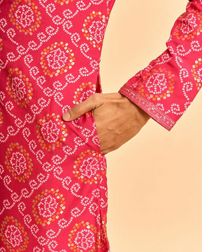 Diwas Men Regal Rani Pink Kurta