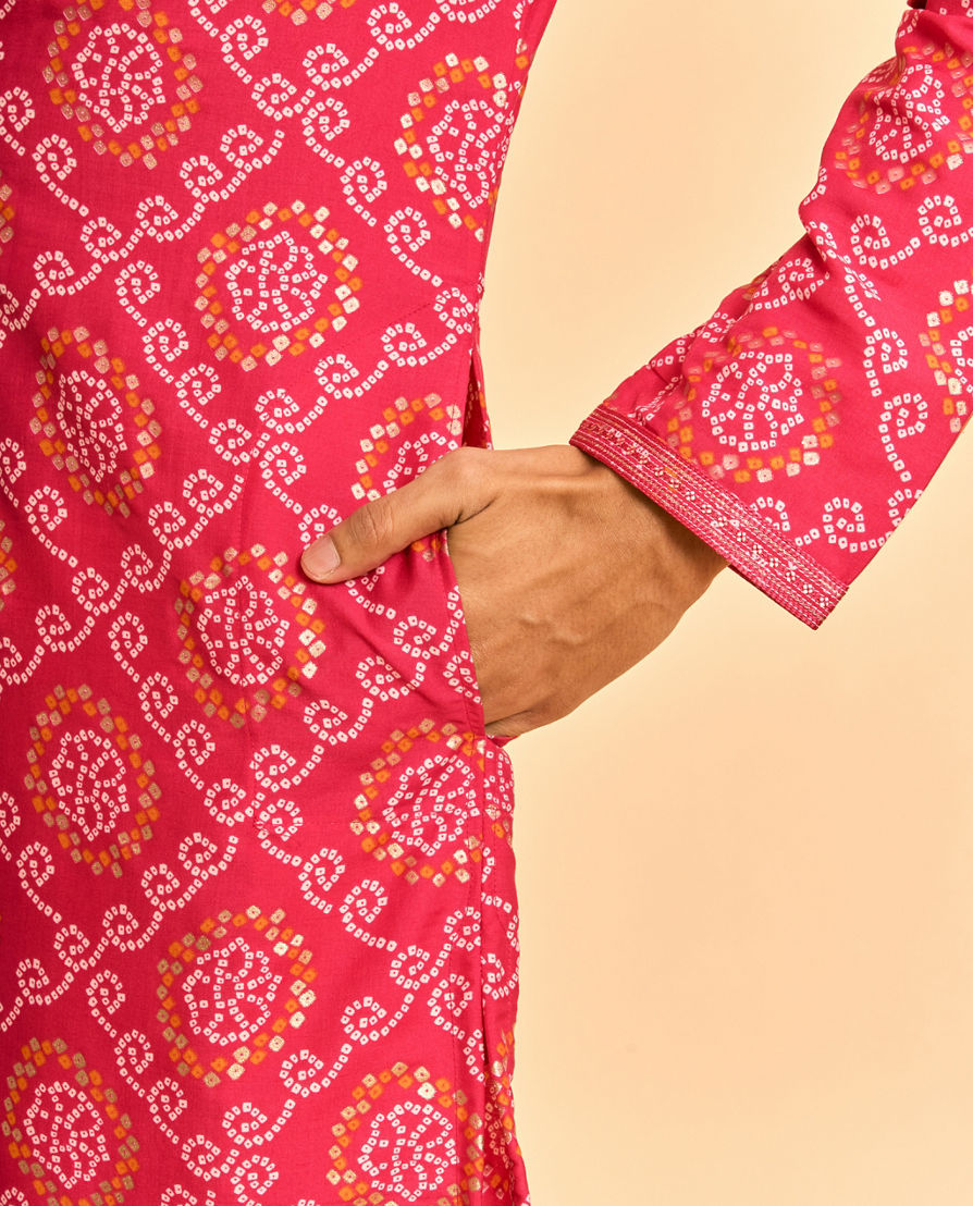 Diwas Men Regal Rani Pink Kurta