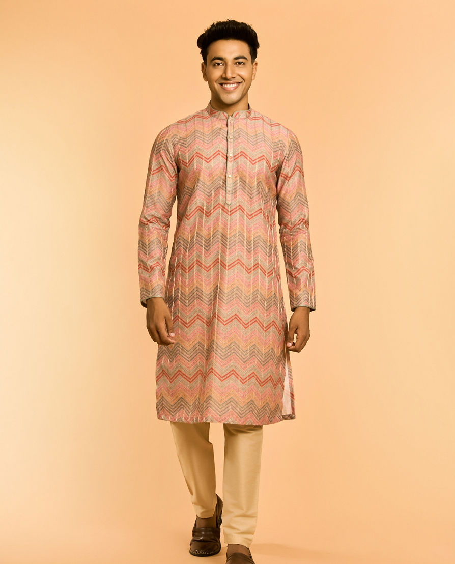 Diwas Men Elegance Fawn Kurta