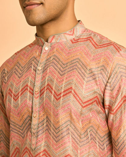 Diwas Men Elegance Fawn Kurta